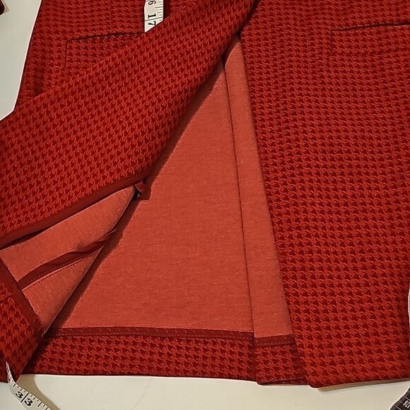 Cabi Red Houndstooth Celebration Jacket New York Preppy Style 3546 small - Picture 8 of 11